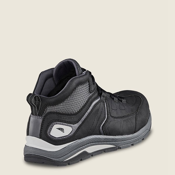 Red Wing Mens Cooltech™ Athletics - Waterproof Safety Toe - Work Shoes Black/Grey - 4018ITROY